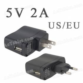 DC 5V 2A US/EU USB Charger Power Supply Adapter for Tablet PC MID