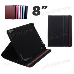 8 Inch Leather Case Cover for Ployer MOMO MINI Quad Core A31s Tablet PC