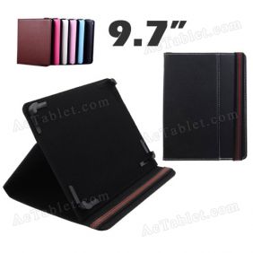 9.7 Inch Leather Case Cover for Freelander PD80 Dual Core RK3066 Tablet PC