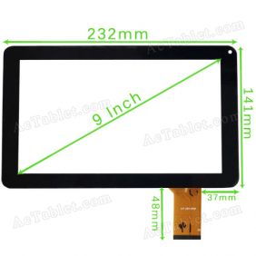 MF-587-090F FPC Digitizer Glass Touch Screen Panel for 9 Inch MID Tablet PC Replacement