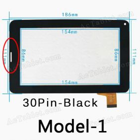 TPT-070-133 Digitizer Glass Touch Screen Panel Replacement for 7 Inch Tablet PC