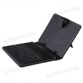Leather Keyboard Case for Dragon Touch 9\'\' Allwinner A13 Tablet PC