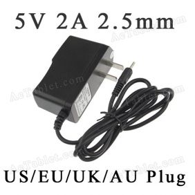 5V 2A Power Supply Charger for Dragon Touch 7\'\' Dual Core Y88 Tablet PC