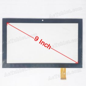 9 Inch GT70Q88001-V2 FPC FHX Digitizer Glass Touch Screen Replacement for 9" Tablet PC