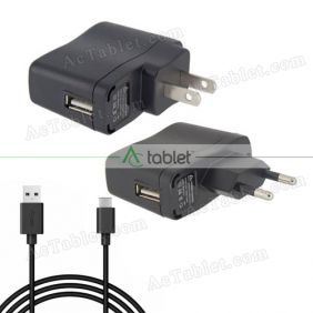 Universal 5V 2A USB Wall Charger Adapter Power Supply + Type-C Cable for Android Tablet PC