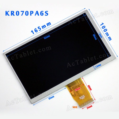 Universal KR070PA6S Inner LCD Display Screen for 7 Inch Ployer MOMO9 III Allwinner A13 Android Tablet PC Replacement