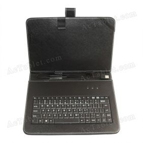 Leather Keyboard Case for Aoson M31 RK3066 Dual Core Tablet PC 10.1 Inch