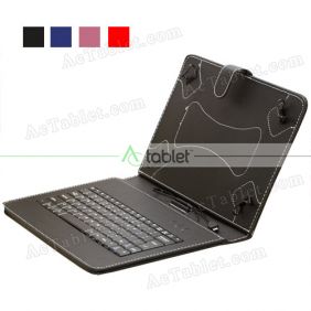 Leather Keyboard Case for Infinity 10.1 Inch Quad Core Tablet PC